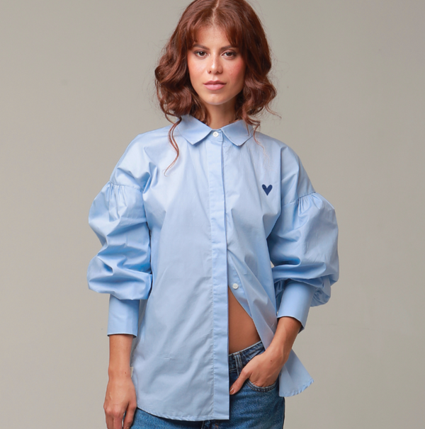 CAMISA AZUL WOMAN ON A MISSION